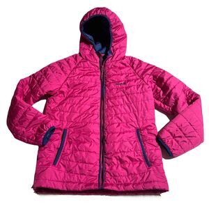 Kamik Girls Jacket Puffer Coat Quilted Hooded Acacia Pink Size 12 Scotchlite